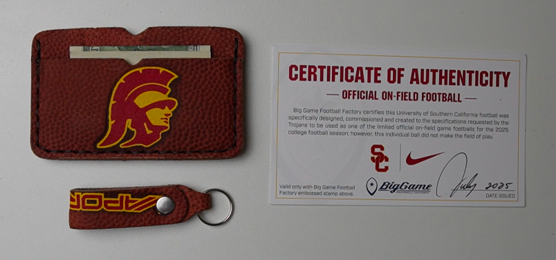 College Football Wallet – Made from Team Issued Football