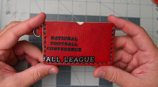 NFL Game Ball Football Wallet (2 Pocket Keyring)