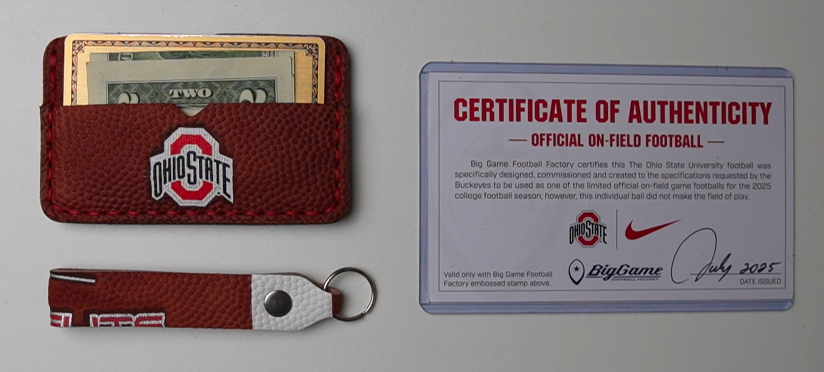 College Football Wallet – Made from Team Issued Football