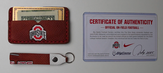 College Football Wallet – Made from Team Issued Football
