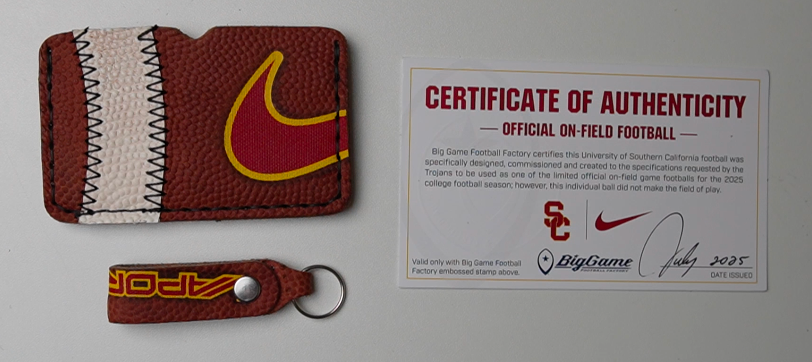 College Football Wallet – Made from Team Issued Football
